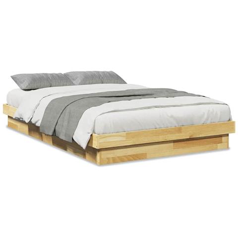 Struttura Letto Senza Materasso 120x200 Cm In Legno Di Rovere - Foto 2