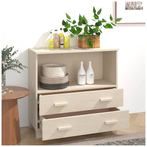 Lusso Casadino -  Credenza Hamar Ambra 85x35x80 Cm In Legno Massello Di Pino - Foto 2