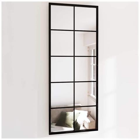 Specchio Da Parete Nero 100x40 Cm In Metallo - Foto 8