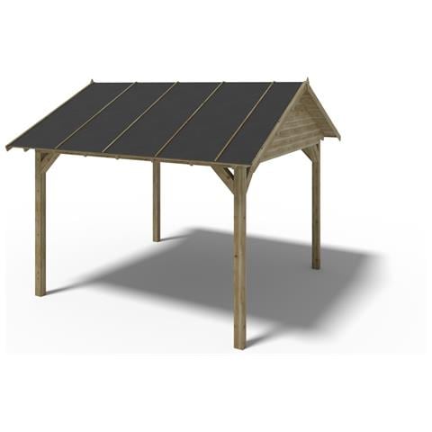 Gazebo Da Giardino In Legno Pergola 4.04x4.17 M - Impregnata - Foto 1