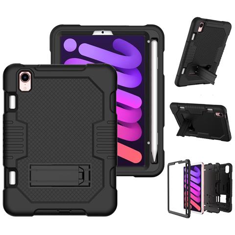 Custodia Per Ipad Mini 6 8.3"" Con Supporto E Alloggiamento Per Stilo Nera - Foto 2