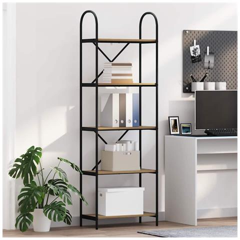 Libreria rovere artigianale 60 x 30 x 183 cm Legno multistrato - Foto 2