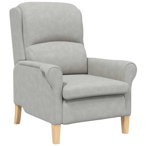 poltrona Grigio chiaro 76 x 94 x 102 cm Microfibra - Foto 1