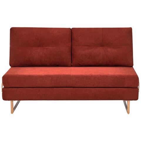Divano Letto 3 Posti Jerslev Tessuto Rosso - Foto 2