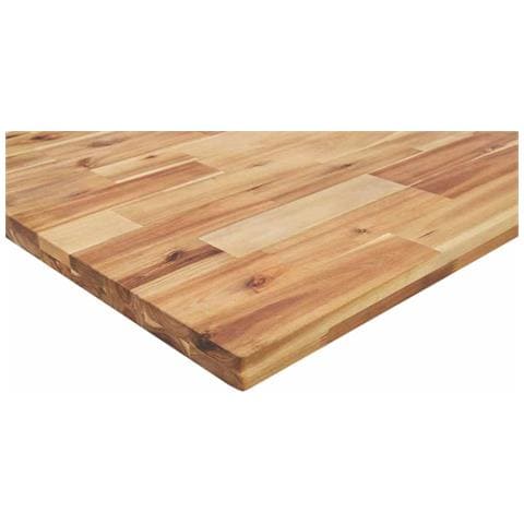 Piano Tavolo Rettangolare 80x60x4cm in Legno Massello di Acacia - Foto 8