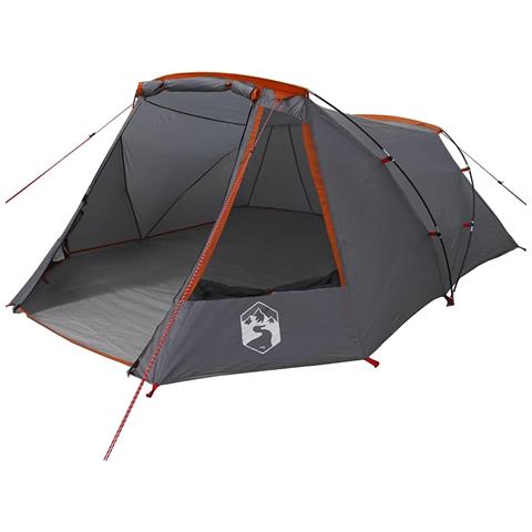 Tenda a tunnel con tetto Grigio e arancione 328 x 228 x 115 cm - Foto 1