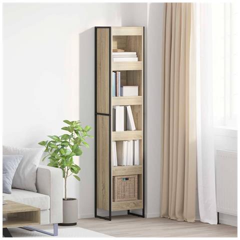 Armadio per Libri Sonoma 80 x 30 x 155 cm Legno multistrato - Foto 2