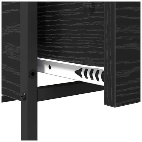 Tavolino da salotto con cassetto Rovere Nero 100 x 51 x 45 cm - Foto 9