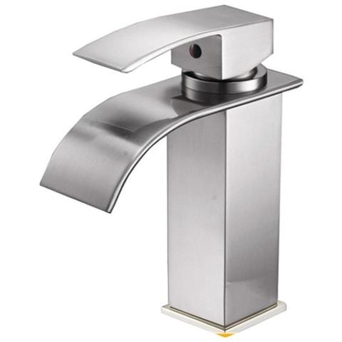 Rubinetto per lavabo da bagno, Blackswan, tipo M297, modello a cascata in nichel, misura 19,3 cm - Foto 1