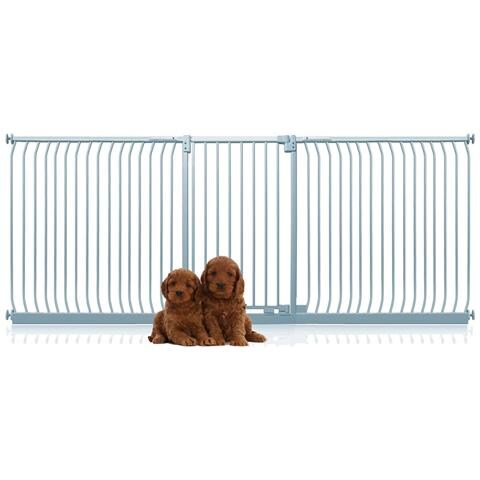 Bettacare Cancelletto Per Cani Elite Extra Alto, 271cm - 280cm, Grigio Opaco, Extra Alto Con 100cm Di Altezza - Foto 1