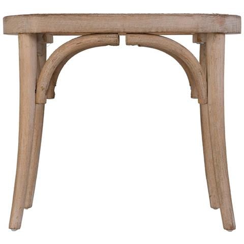 Sgabello In Legno Con Seduta In Rattan 55x37x47h Cm - Foto 2