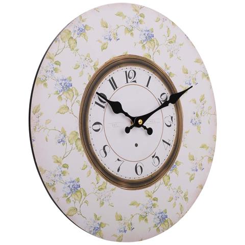 Orologio In Legno Bianco 60x60x2cm - Foto 1