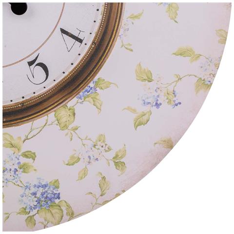 Orologio In Legno Bianco 60x60x2cm - Foto 8