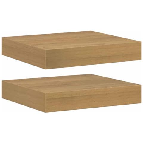 Scaffale da parete 2 pcs Marrone 23 x 23,5 x 4 cm - Foto 1