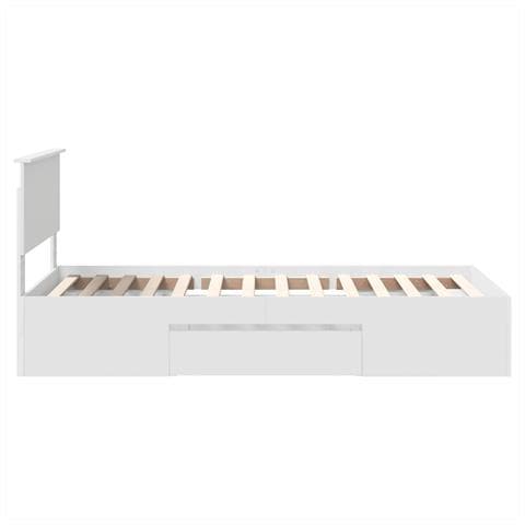 Struttura del letto Bianco 90 x 200 cm Legno multistrato - Foto 9