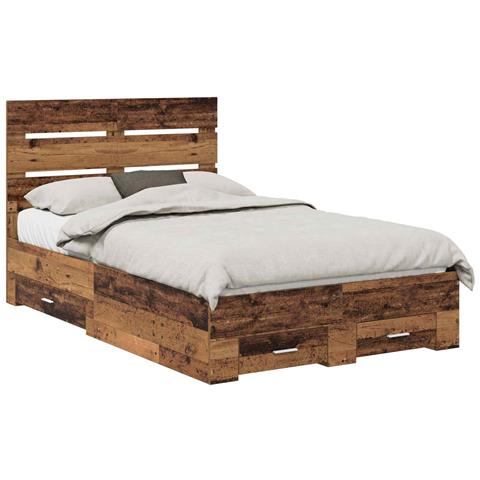 Struttura del letto con cassetto Legno vecchio 120 x 190 cm - Foto 1