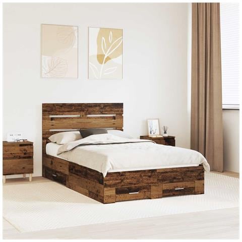 Struttura del letto con cassetto Legno vecchio 120 x 190 cm - Foto 2