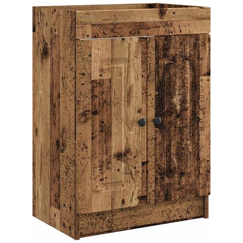 Mobiletto da bagno sotto il lavello Legno antico - Foto 1