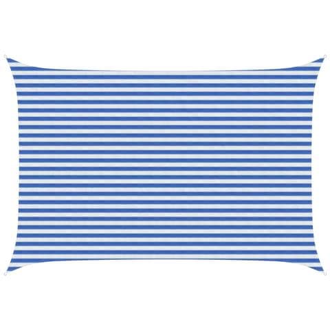 Telo Ombra Blu e Bianco 3 x 4 m HDPE - Foto 1