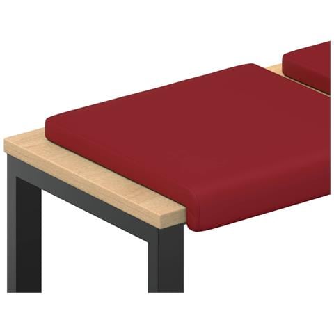 Cuscino per panchina 4 pz Similpelle Rosso Vino - Foto 1