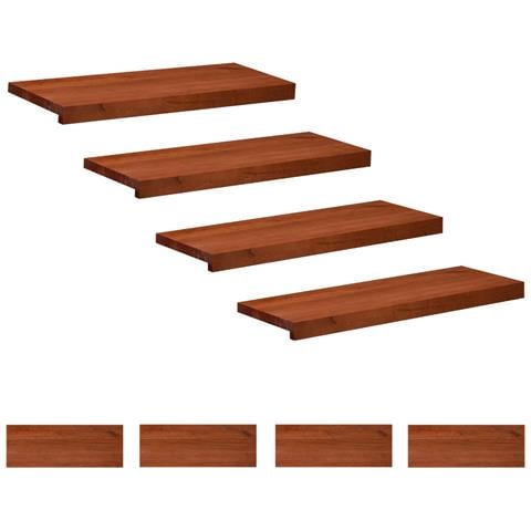Tappeti per scale 8 pz 80 x 25 x 2 cm Marrone - Foto 1