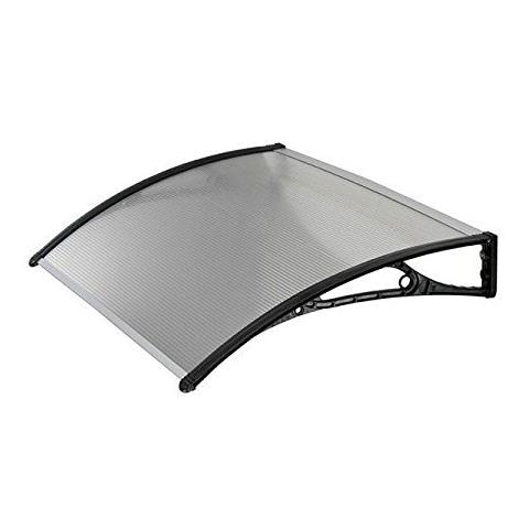 Pensilina In Policarbonato Modulare Con Supporto Nero 120 X 80 Centimetri - Foto 1