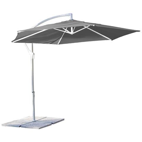 Ombrellone Da Giardino Ø 3 Palo Laterale Telo Grigio Per Esterno, Ristorante Gelateria Bar Hotel Albergo - Foto 1