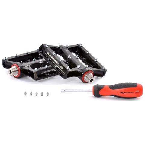 Pedali Mtb Flat Numbernine ² Titan S 35 - 42 Nero - Foto 3