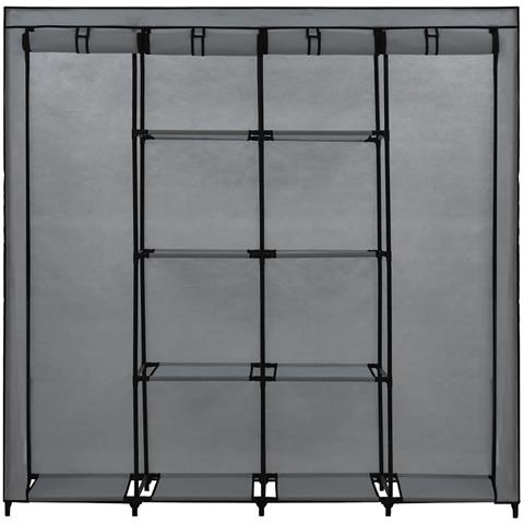Guardaroba Con 4 Scomparti Grigio 175x45x170 Cm - Foto 10