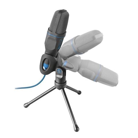 Microfono Connessioni USB e 3,5 mm con Supporto da Tavolo Colore Nero e Blu - Foto 2