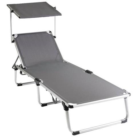 Lettino Pieghevole Mykonos Textilene Grigio - Foto 1