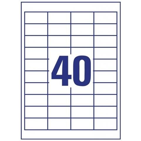 6126 Etichetta Autoadesiva Rettangolo Permanente Bianco 400 Pz - Foto 5