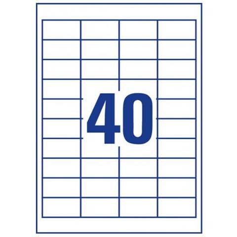 6126 Etichetta Autoadesiva Rettangolo Permanente Bianco 400 Pz - Foto 2