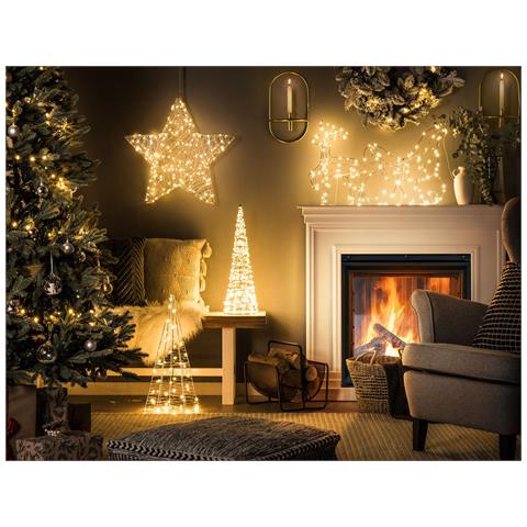 Decorazione Da Esterno Led Argento 46 Cm Saija - Foto 1