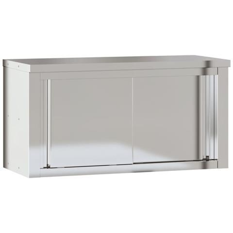 Mobile Cucina Da Parete Con Ante Scorrevoli In Acciaio Inox - Foto 1