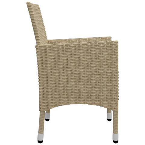 Set Mobili Da Pranzo Per Giardino 11 Pz Beige - Foto 8