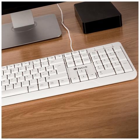Tastiera Cablato NGS-KEYBOARD-0284  per Casa e Ufficio (Layout Spagnolo) Colore Bianco - Foto 2