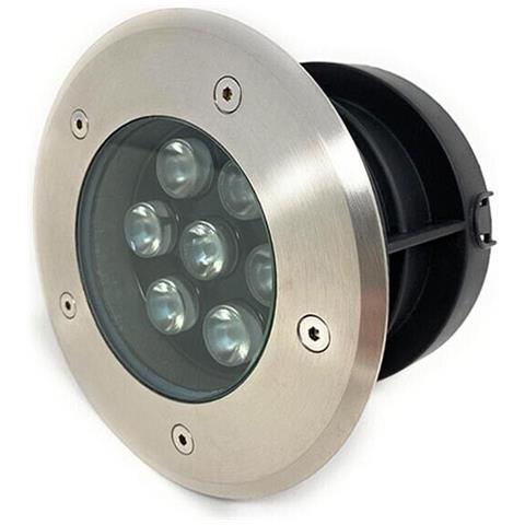 Faretto Da Terra Calpestabile Segnapassi Carrabile 7 Watt Led Luce Bianca Ip67 - Foto 1