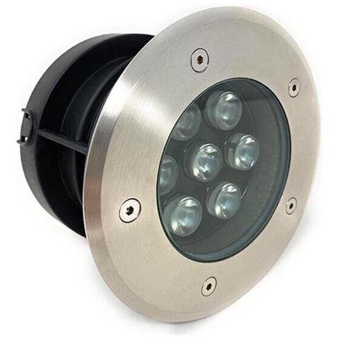 Faretto Da Terra Calpestabile Segnapassi Carrabile 7 Watt Led Luce Bianca Ip67 - Foto 2