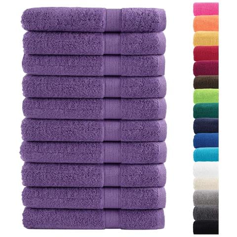 Asciugamani per Sauna SOLUND 10 pz Viola 80x200cm 600 g /m² - Foto 2