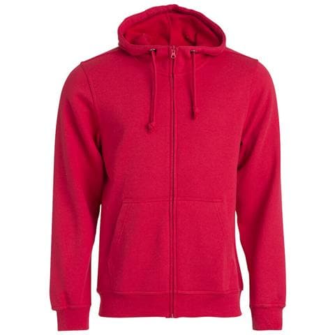 Basic Hoody Full Zip Rosso 4xl - Foto 1