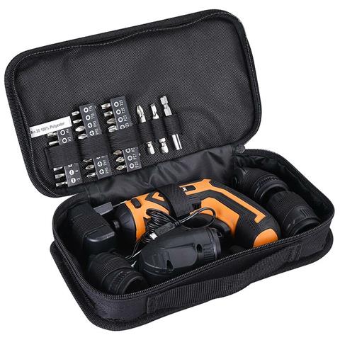 Avvitatore Mini Cacciavite Elettrico Multiuso a Batteria 28 Punte + 4 Adattatori - Foto 2