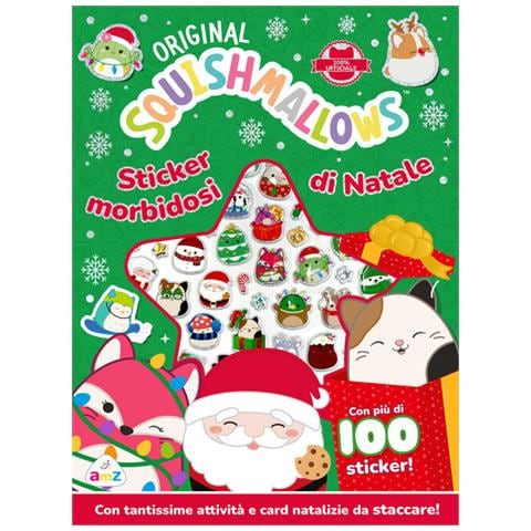 Squishmallows. Sticker Morbidosi Di Natale. Con 8 Cartoncini Soft Touch. Con 3 Pennarelli Con Inchio - Foto 1