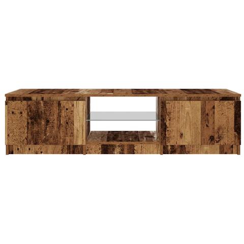 Mobile Porta TV con LED Legno Antico 140x40x35,5 cm Multistrato - Foto 10