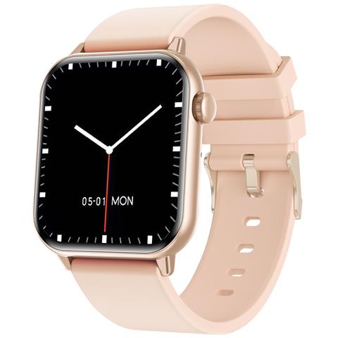 Smartwatch T-FIT 201 Display Digitale 1.85" Touch Scree AMOLED Bluetooth Frequenza Cardiaca Rosa Europa - Foto 1