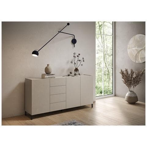 Madia 3 Ante/4 Cassetti 174x40x84 Cm Solaria Cashmere - Foto 2