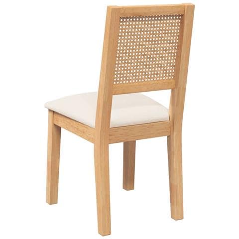 Sedie da Pranzo con Cuscini 2 pz in Legno Massello di Hevea - Foto 2