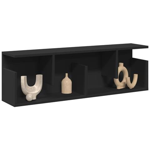 Mobile A Parete 100x20x30 Cm Nero In Legno Multistrato - Foto 1