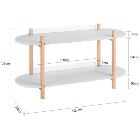 Multifunzionale Scaffale 100 X 33 X 52 Cm Hstr01-hg - Foto 2