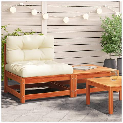 Lusso Casadino - Divano Da Giardino Senza Braccioli Con Cuscini E Poggiapiedi - Foto 8